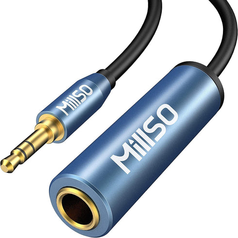 MillSO 1/4 to 3.5mm Headphone Adapter, 16 Feet TRS 6.35mm Female to 3.5mm Male Stereo Audio Jack