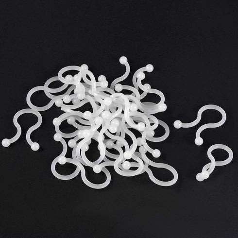 uxcell Nylon Reusable Twist Tie Cable Clips - White 10mm x 30pcs, 14mm x 20pcs