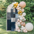 Jnbasdffb 7.2 Blue Gray Beige Wedding Arch Cover,Stretchy Spandex Arch Backdrop Stand Covers FT,Retro Abstract