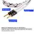 12AWG OFC HiFi Speaker Wire with Dual Gold Plated Banana Tip Plugs (15 Feet), High-End Heavy Duty Braided, 99.99% Oxygen-Free Copper - White, 15 Feet