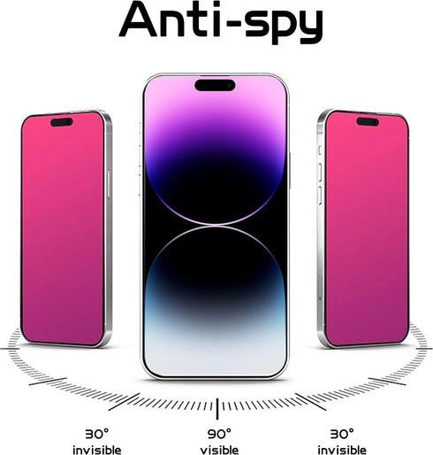 2 Pack Gradient Tempered Glass Privacy Screen Protector for iPhone 14 Pro Max, 6.7 inch, Anti-Spy, Anti-Scratch