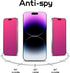 2 Pack Gradient Tempered Glass Privacy Screen Protector for iPhone 14 Pro Max, 6.7 inch, Anti-Spy, Anti-Scratch