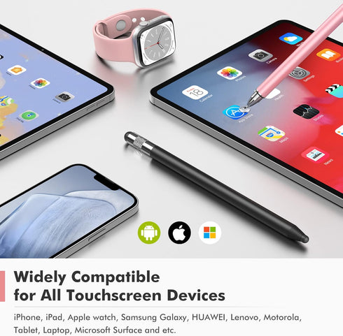 MEKO 3 in 1 Stylus Pens, High Sensitivity & Precision Capacitive Pencil for Apple iPad, iPhone, Tablets (2