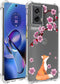 for Motorola Moto G Stylus 5G 2024 Case, Clear Cute Flowers Design for Girls, Slim Soft TPU Bumper Shockproof Cover