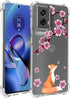 for Motorola Moto G Stylus 5G 2024 Case, Clear Cute Flowers Design for Girls, Slim Soft TPU Bumper Shockproof Cover