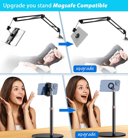 RECO 360 17mm/0.67inch Phone Magnetic Ball Mount Adapter Compatible with MagSafe, Degree Rotate Mout Fit All Ball Joint