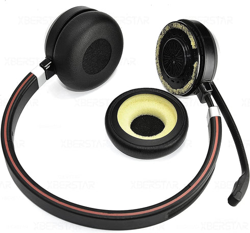 Replacement Earpads for Jabra Evolve 20 20se 30 30 II 40 65 65+ Headset, Ear Pads Cushion Cover (1 Pair)
