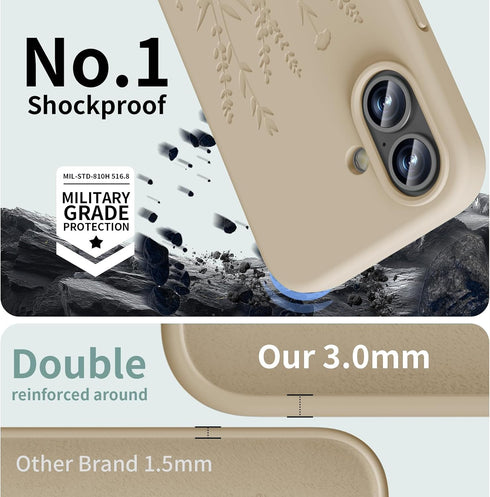 OAOA 16 Magnetic Engraved Case Compatible with iPhone Case, Compatible with Magsafe, Camera All-Round Protection, Slim