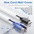 ZhiYo 68in Cord Hider Wall for One Cord, Easy Install Cable Cover, White Cable Raceway for Cord Management