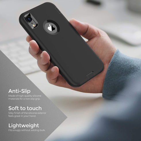 ORIbox Case Compatible with iPhone Xs Max, Soft-Touch Finish Liquid Silicone Exterior