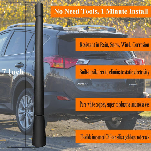 RooFox 7 Inch RAV4 (2009-2015), RAV4 Antenna Replacement Mast for Toyota Antenna
