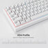 Guffercty kred 128 Keys Minimalist White Keycaps, XDA Profile Dye-sub PBT Keyboard Caps for 60% 65% 75% 96% Mechanical