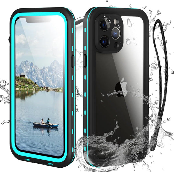 Waterproof iPhone 13 Pro Case, Full Protection Shockproof Dustproof for 6.1 Inch in Teal