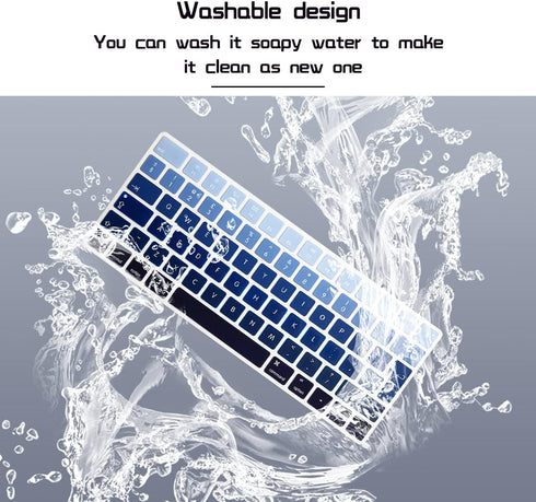 Silicone Keyboard Cover Skin Protector for Magic Wireless Bluetooth Keyboard MLA22LL/A European ISO Layout