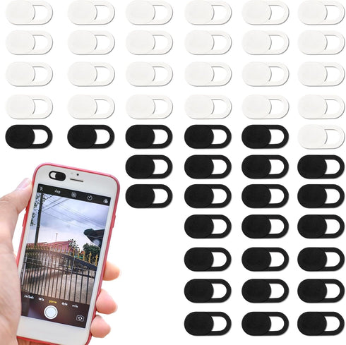 LIQWEI 50PCS Webcam Cover Slide, 0.023 Inch Ultra-Thin Universal Web Camera Cover for