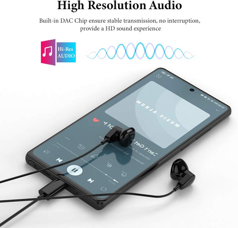 USB C Headphones for iPhone 15 Pro Max/Samsung S24 Ultra, HiFi Stereo USB C Wired Earbuds with Mic - Black