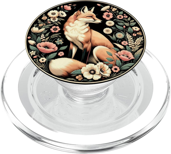 Cottagecore Fox And Flowers PopSockets MagGrip for iPhone