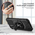 TJS Nokia C210 Case with Tempered Glass Screen Protector, Heavy Duty Drop Protection (Black)