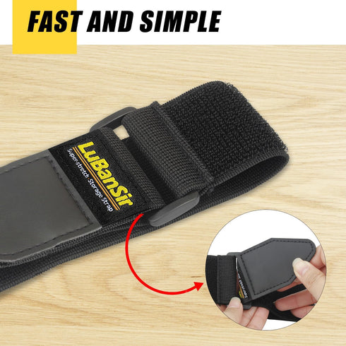 LuBanSir Cinch Straps - 2" x 18" (6 Pack) Elastic Hook and Loop Storage Straps for Bicycle, Truck, Boat Organization
