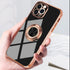 Omorro iPhone 12 Pro Max Case, Ring Holder with 360 Rotation Kickstand, Slim Soft Black Case for Women & Girls, 6.7 Inch