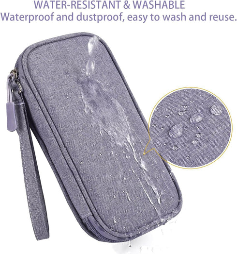 Small Waterproof Electronics Organizer Travel Bag, Accessories Pouch for Cable, Charger, Phone, Power Bank, Earphone