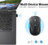 Wireless Bluetooth Mouse, USB + Dual Bluetooth, Adjustable DPI, L380 Model for Computer and Laptop