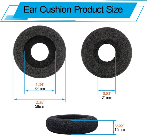 Ear Cushions for Plantronics Headset, Foam Ear Pads Replacement for Plantronics Blackwire 3210 3220 3320 C320 C3225