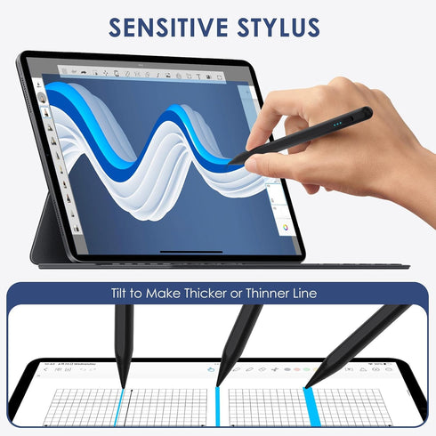 Stylus Pen for iPad 2018-2024, 2X Fast Charge iPad Pencil 2nd Generation Compatible with Apple iPad Pro 11"/12.9"/M4,