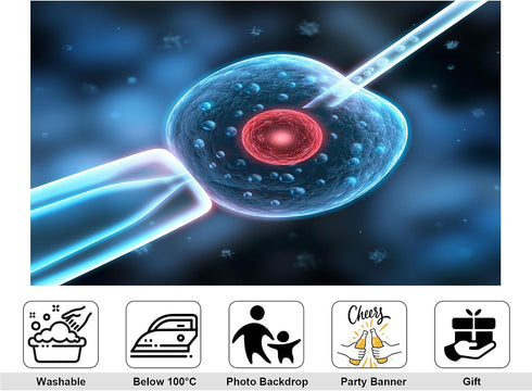 KeyWork 7x5ft IVF Procedure Backdrop Medical Science Photography Background for Fertility Seminar Reproductive Health