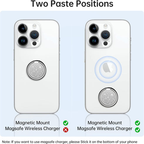 Syncwire Cell Phone Ring Holder Stand, Bling Bling Finger Ring Kickstand for Magnetic Car Mount Compatible with All