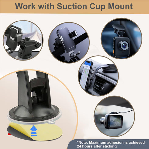 Extra Strong Adhesive Sticker Pads for Car Phone Mounts, 6pcs Double-Sided Very High Bond Circle Tape
