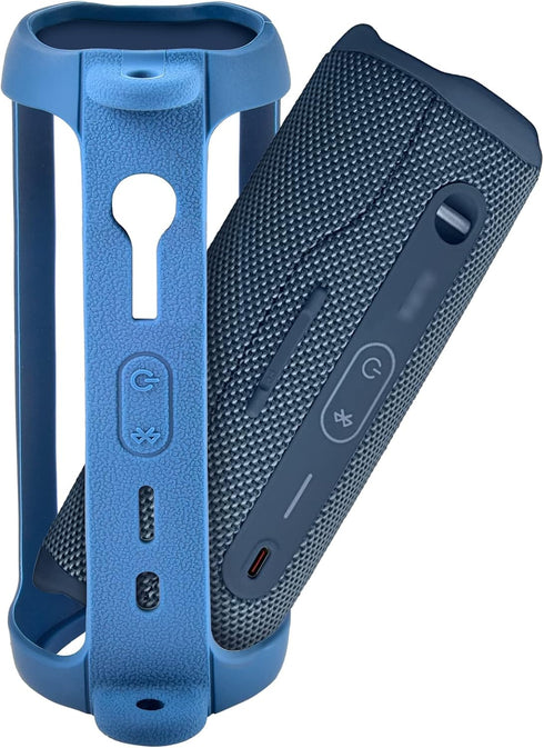 Silicone Case for JBL FLIP 6 Waterproof Portable Bluetooth Speaker, Gel Soft Skin Rubber Cover with Shoulder Strap and