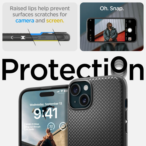 Spigen MagFit Mag Armor Case for iPhone 15 - Military-Grade Protection, MagSafe Compatible, Matte Black (2023)