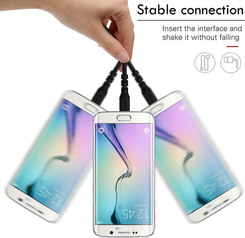 iSeekerKit PS4 Micro USB Charging Cable, 15FT 2Pack, Extra Long Fast Charging Cord for Samsung Tablet/Galaxy S7 Edge