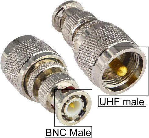 BNC to UHF 4 Type 8 PCS RF Connector Kit, Coaxial BNC Male Female to UHF Male Female Adapter for Antennas