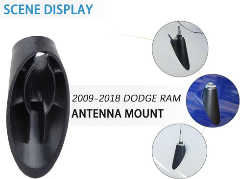 Anina Antenna Base Adapter Mount for Dodge Ram 1500 2500 3500 4500 5500 (2009-2018)