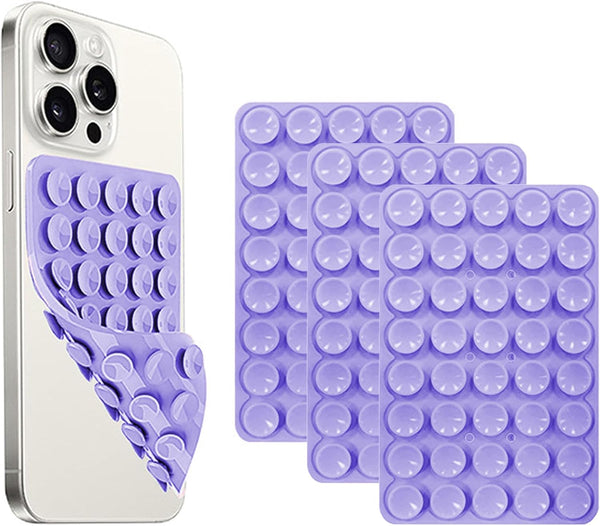 NTidea 2 Pack Double Sided Silicone Suction Cup Phone Case Mount, Hands-Free Silicon