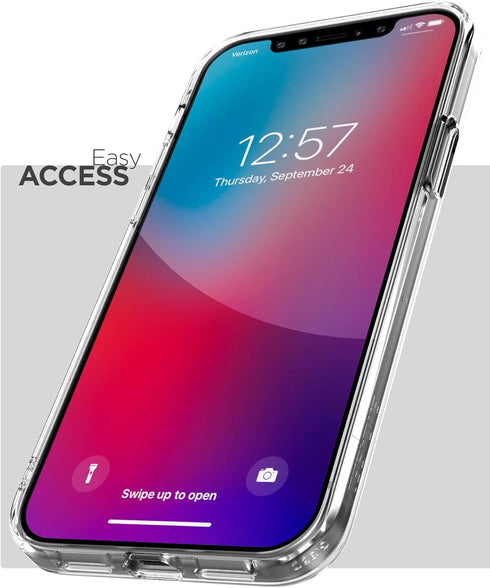 Encased Magnetic Case with Holster for iPhone 12 / 12 Pro, Belt Clip Compatible with MagSafe (Clear)