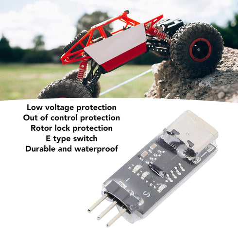 yiMANtrading 2 AM32 Bless ESC USB Bit RC CING Car Type C Firmware Upg Computer Ector, Custom Firmware with Electronic
