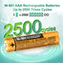 4 Pack HHR-65AAABU NI-MH Rechargeable Battery for Panasonic, 1.2V 630mAh AAA Battery for Cordless Phones