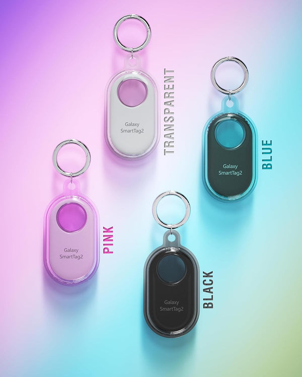 4 Pack Smart Tag 2 Case for Samsung Galaxy, TPU Waterproofing, GPS Tracker Tags Holder for Child, Keys, Pets