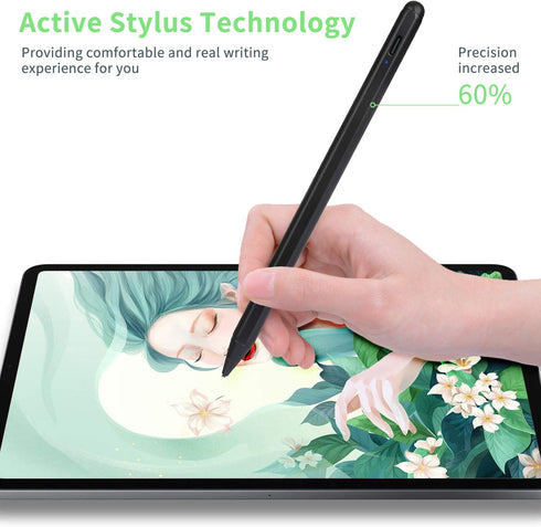 Active Capacitive Digital Pencil for Chromebook, Stylus Pen for Sketching and Note-Taking, Black