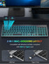 SABLUTE Wireless Keyboard and Mouse Combo - Backlit Compact Quiet Keyboard with RGB Mouse, Rechargeable, Slim