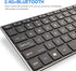 Rii Wireless Bluetooth Keyboard, Multi Device Rechargeable with Touchpad, Ultra Slim, Compatible with PC, Mac, Laptop