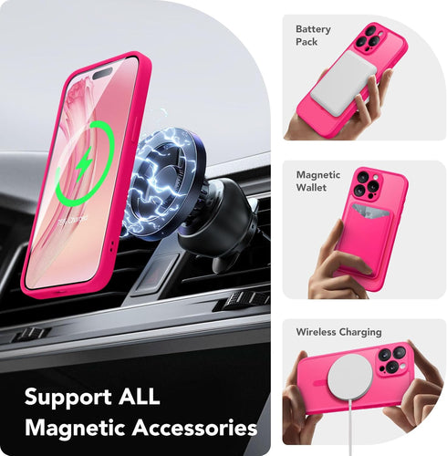 CAPRARO iPhone 13 Pro Max Case: Magnetic, Compatible with MagSafe, Shockproof Protective Slim Translucent Matte - 6.7''