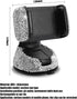 Pack-1 Bling Car Phone Holder, 360 Degrees Adjustable Shiny Car Phone Mount, Universal Crystal Rhinestone Stand