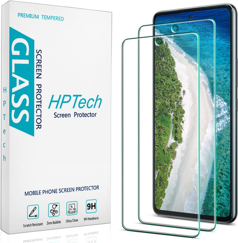 Samsung Galaxy A53 5G Tempered Glass Screen Protector (2 Pack) by HPTech, Anti-Scratch, Bubble-Free, Case Friendly,