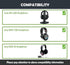 Durable Replacement Earpads Cushions Compatible with Sony WH-L600/MDR-7506/MDR-V6 Headphones Ear Pads with Breathable Fabric Foam