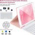 Keyboard Case for iPad 9th/8th/7th Gen 10.2’’, Detachable Bluetooth Keyboard, Pencil Holder, Pink-W