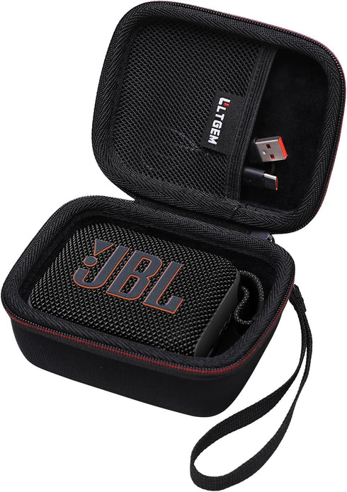 LTGEM Case for JBL Go 4 / Go 3 Portable Bluetooth Speaker, Black, Inside: 4.5"x3.4"x1.7"